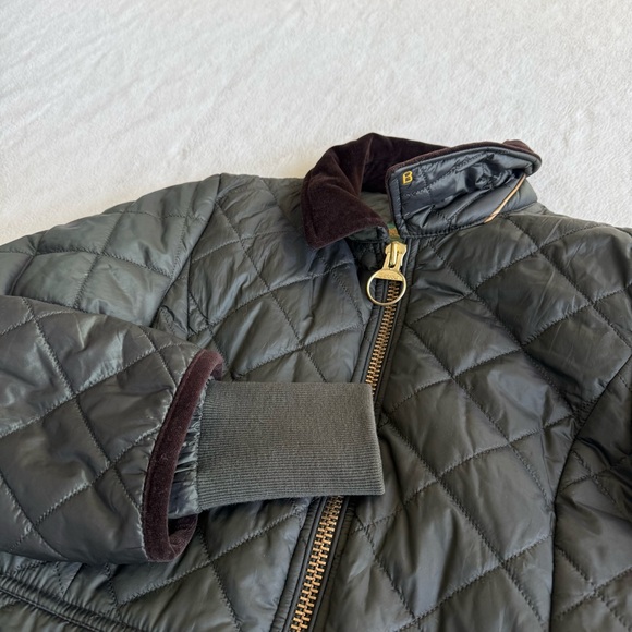 Barbour Icons Liddesdale Quilted Green Long Sleeve Jacket S (4) - Picture 7 of 14